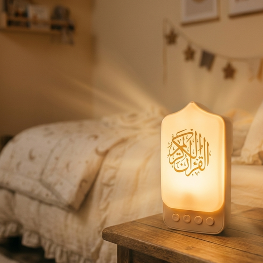 Veilleuse enfant Coranique Portable LED avec Haut-Parleur Intégré, Lumineuse et Douce pour le Dodo – NourDodo