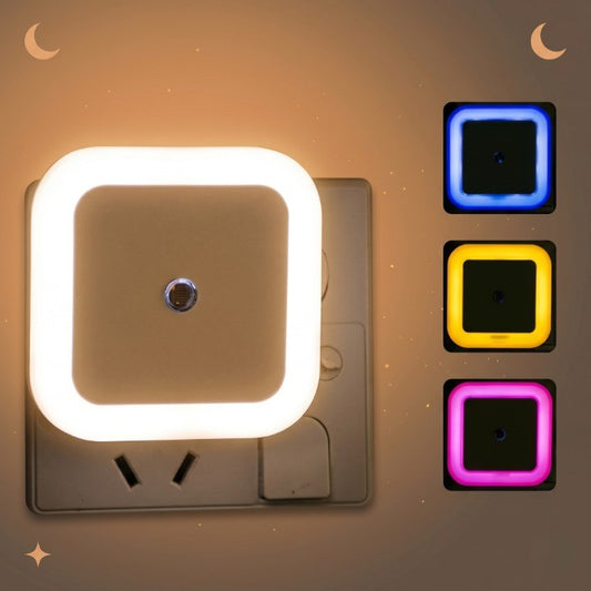 Veilleuse prise LED carrée capteur automatique – Couleurs vives pour chambre enfant & couloir – SquareLed