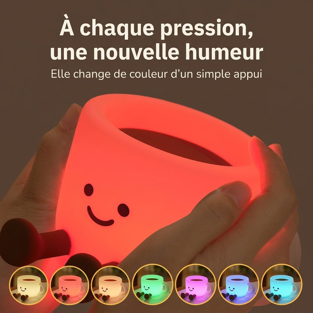 Veilleuse adulte lampe tasse silicone rechargeable – TasseDouce