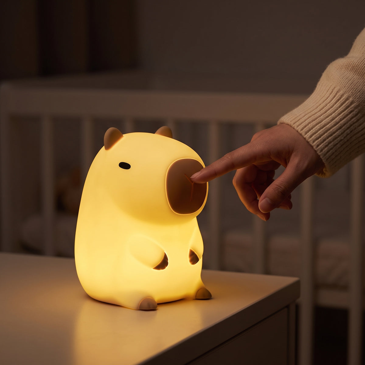 Veilleuse bébé capybara tactile silicone rechargeable – BoulouCapy