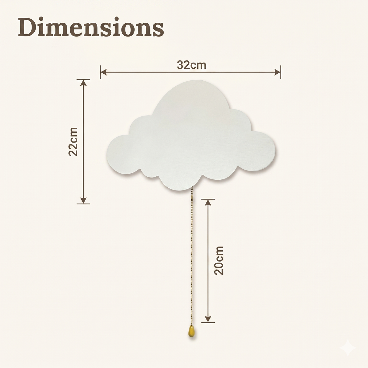 Veilleuse bébé nuage mural suspendu – Lumière chaude & design féerique chambre – NuageFlottant