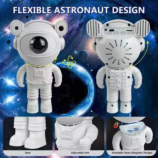 Veilleuse astronaute projecteur LED galaxie – 82 effets, rotation 360°, Bluetooth & télécommande – CosmoBear