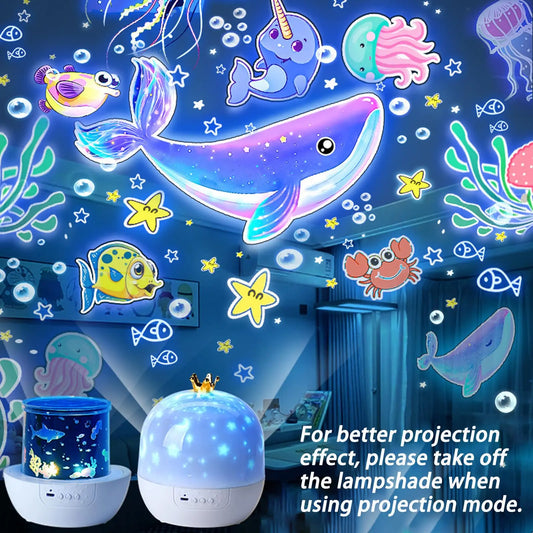Veilleuse LED bébé projecteur galaxie rotatif 360° – 15 films HD & sons apaisants – CosmosKids