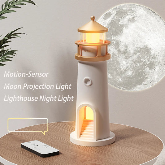 Veilleuse LED Phare Projecteur Lune Bruit Blanc — FanarLune