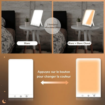 Veilleuse Adulte Luminothérapie USB 10000 Lux 3 Intensités Minuterie — SoléaPure