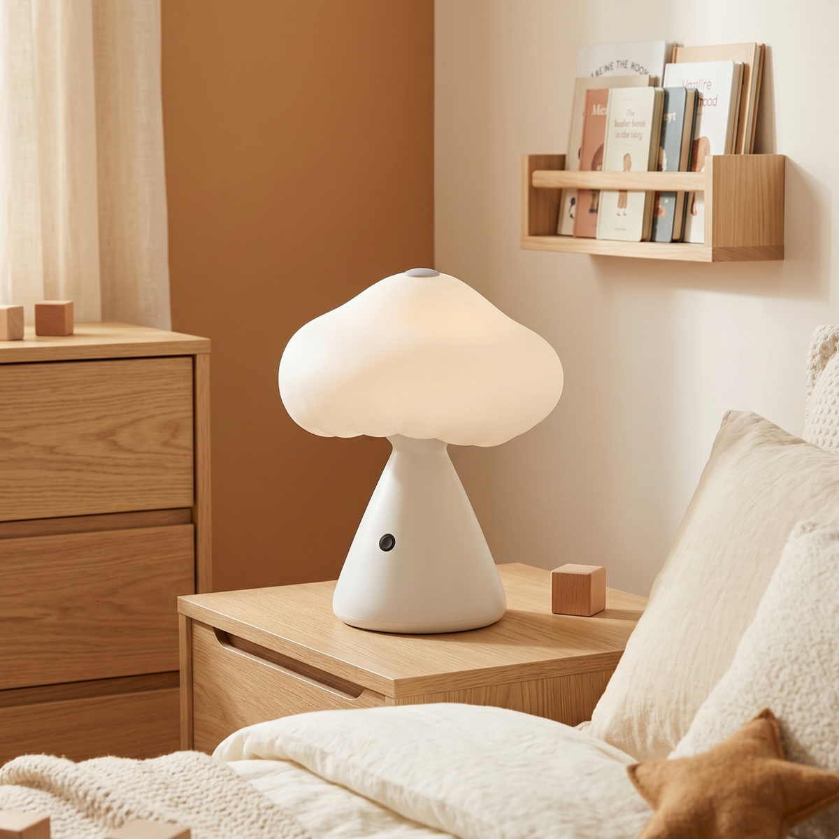 Veilleuse enfant champignon tactile rechargeable – Lumière douce & ambiance chaleureuse – ChampignonLune