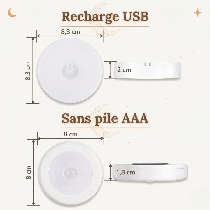 Veilleuse bébé détecteur mouvement rechargeable – SentinelleNuit