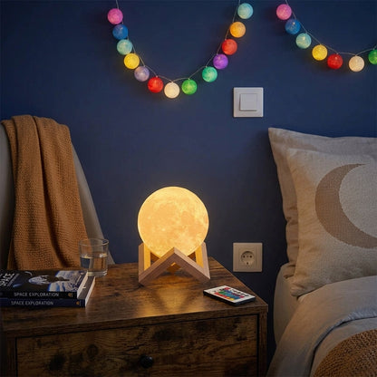Veilleuse lune 3D rechargeable 16 couleurs – MoonLumina