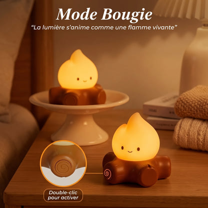 Veilleuse enfant feu de camp bruit blanc – CampyLight