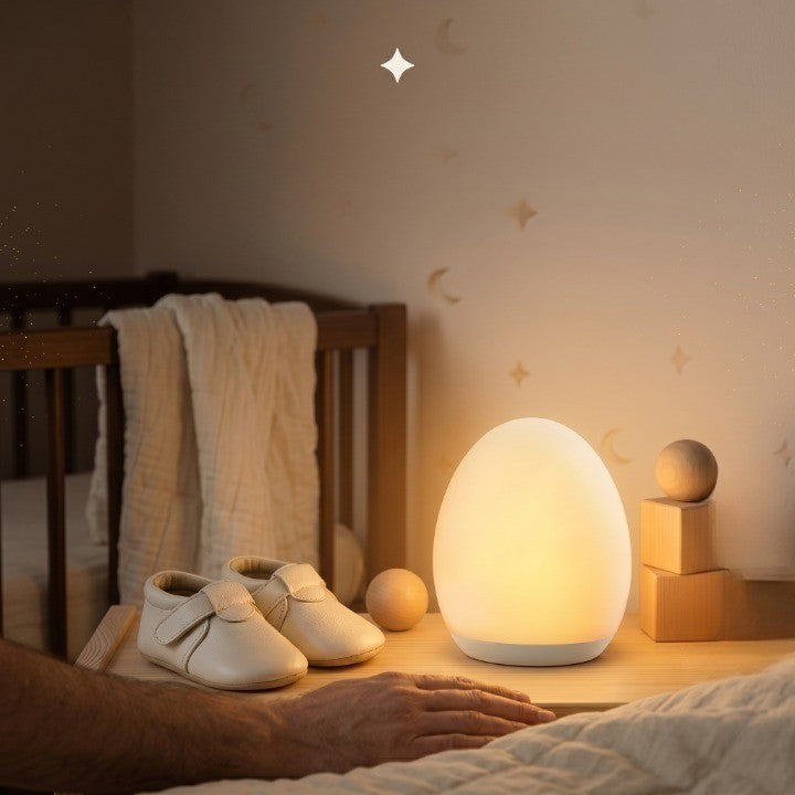 Veilleuse Bébé LED 7 Couleurs Tactile Dimmable Rechargeable USB Télécommande — LunaŒuf