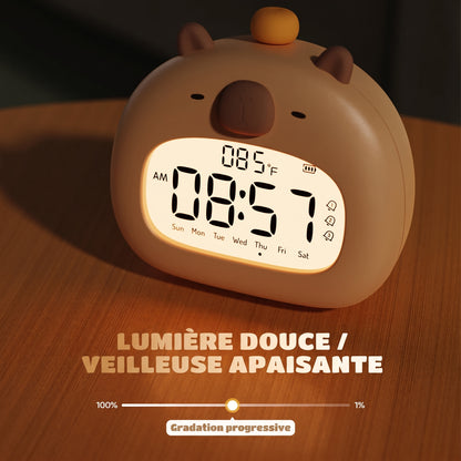 Veilleuse enfant capybara réveil tactile rechargeable – ChronoCapy