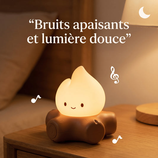 Veilleuse enfant feu de camp bruit blanc – CampyLight