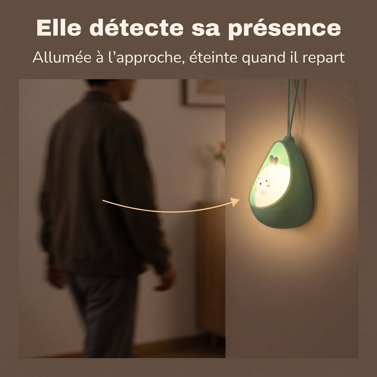 Veilleuse enfant animaux capteur de mouvement rechargeable – CaliNuit