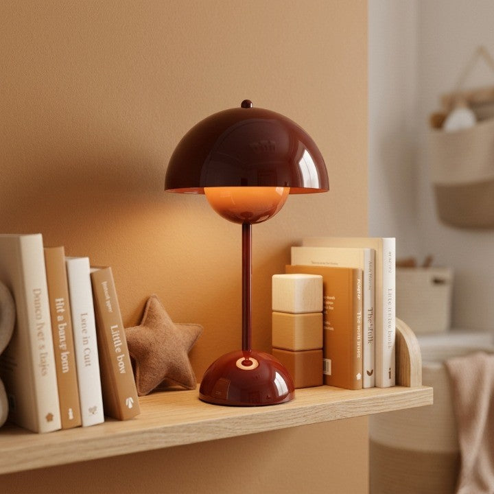 Veilleuse enfant champignon tactile rechargeable – Lumière changeante & ambiance douce – FleurLune