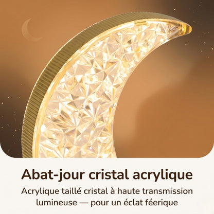 Veilleuse enfant lune cristal tactile rechargeable – LuneCristal