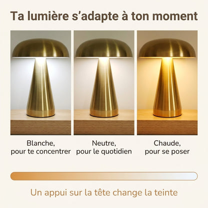 Veilleuse adulte champignon vintage métal rechargeable – ChampiAmbre