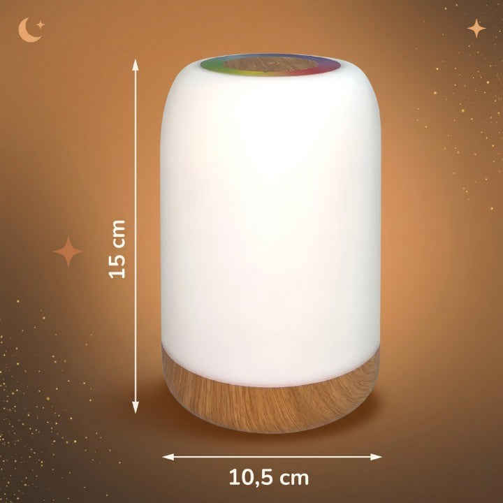 Veilleuse bébé tactile bois lumière chaude – LueurBois