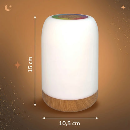 Veilleuse bébé tactile bois lumière chaude – LueurBois