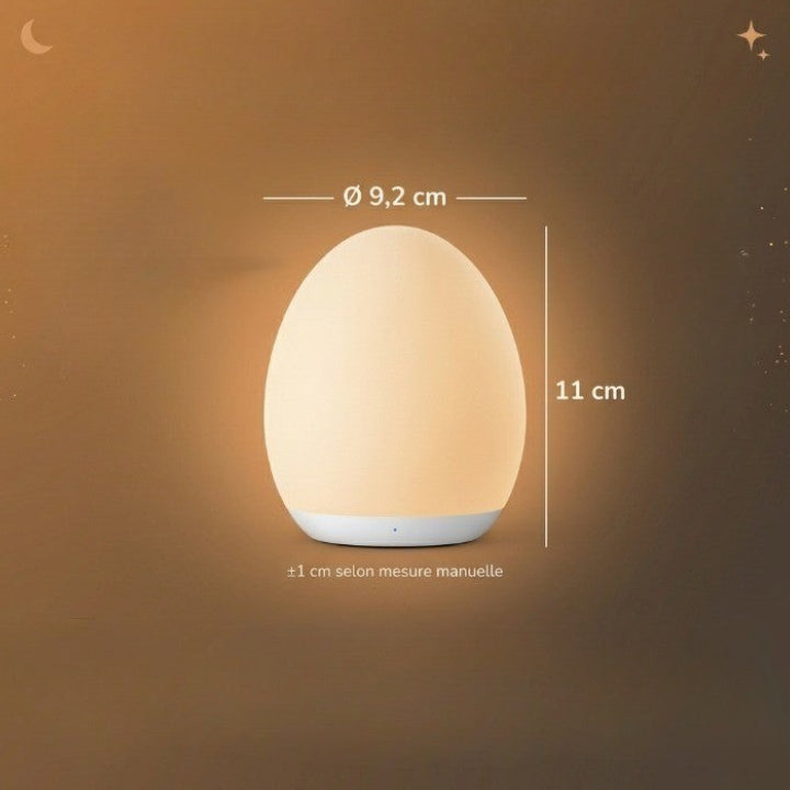 Veilleuse Bébé LED 7 Couleurs Tactile Dimmable Rechargeable USB Télécommande — LunaŒuf