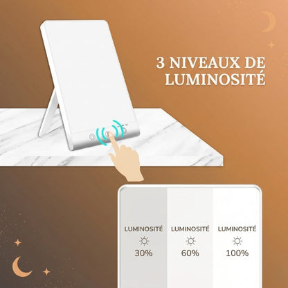 Veilleuse Adulte Luminothérapie USB 10000 Lux 3 Intensités Minuterie — SoléaPure