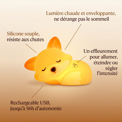 Veilleuse enfant renard silicone rechargeable – RenardDoux