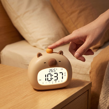 Veilleuse enfant capybara réveil tactile rechargeable – ChronoCapy