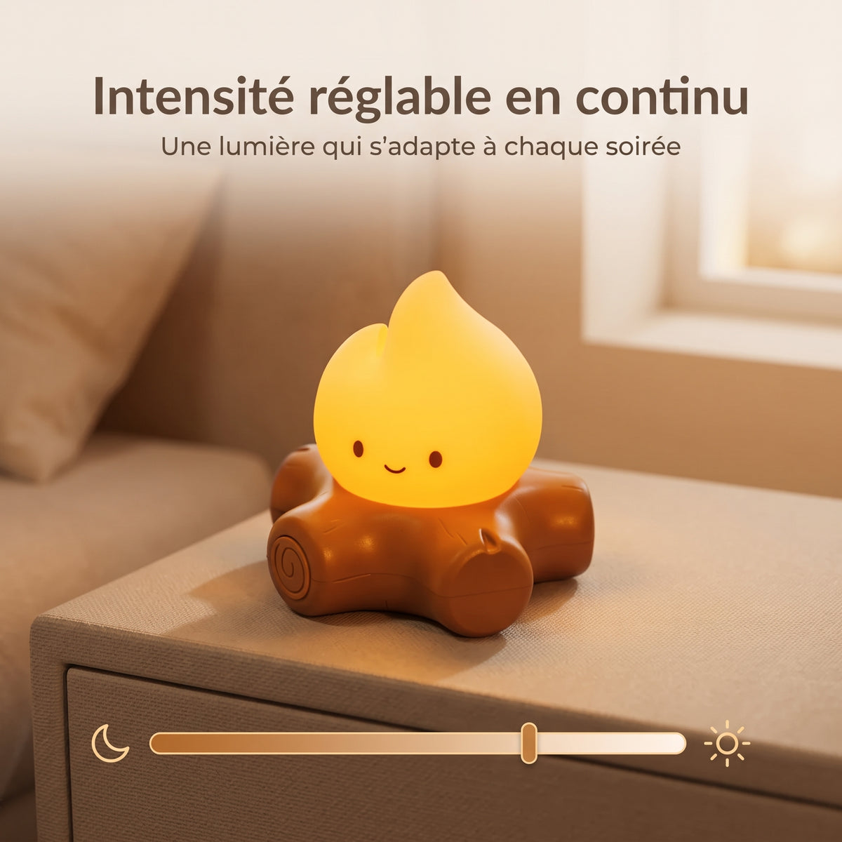 Veilleuse enfant feu de camp bruit blanc – CampyLight