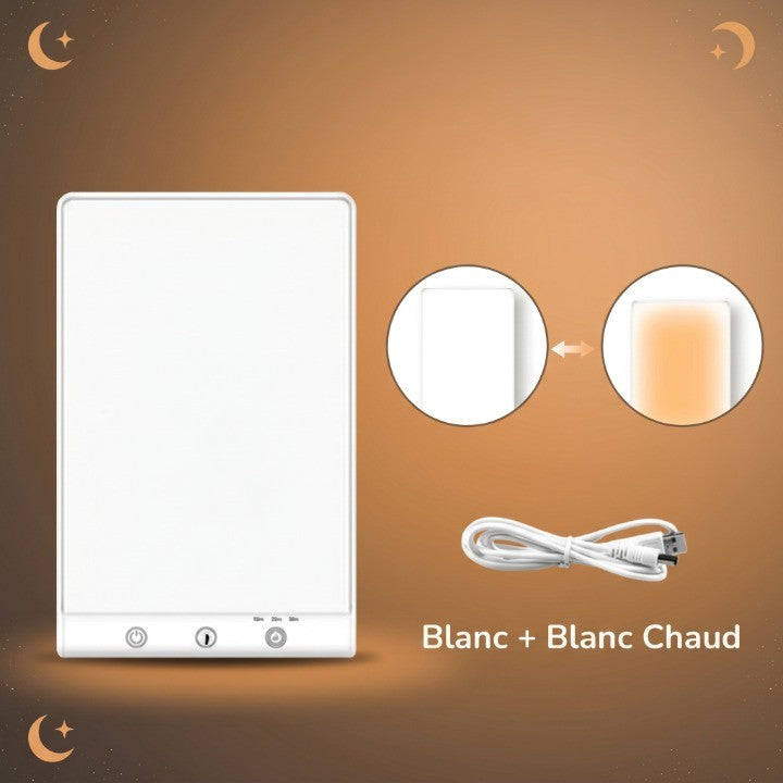 Veilleuse Adulte Luminothérapie USB 10000 Lux 3 Intensités Minuterie — SoléaPure