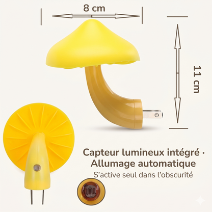 Veilleuse bébé prise champignon capteur automatique – ChampignonNuit