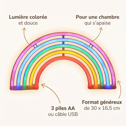 Veilleuse bébé arc-en-ciel néon – ArcCiel