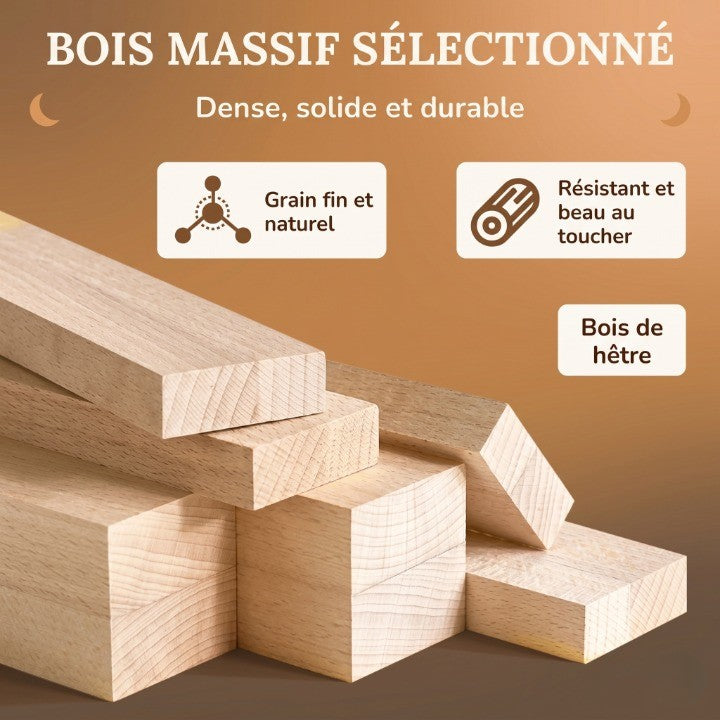 Veilleuse Enfant Champignon Bois Tactile Dimmable Rechargeable USB — LumièreForêt