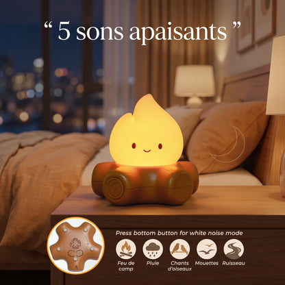 Veilleuse enfant feu de camp bruit blanc – CampyLight