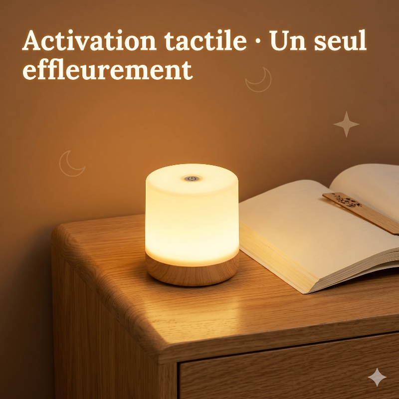 Veilleuse adulte tactile rechargeable 3 couleurs – LunaTouch