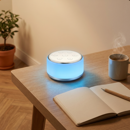 Veilleuse Bébé Machine Bruit Blanc 34 Sons 7 Couleurs Minuterie Rechargeable USB-C — SawtLuna