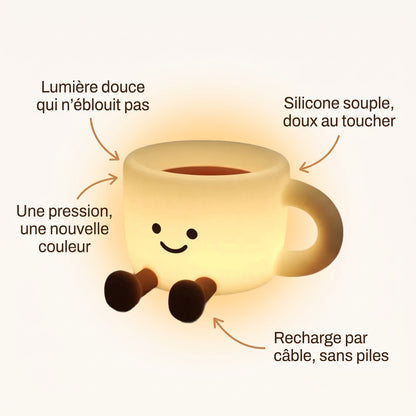 Veilleuse adulte lampe tasse silicone rechargeable – TasseDouce