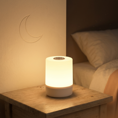 Veilleuse Adulte Tactile LED 360° Cylindrique, Lumière Douce Sans Éblouissement pour Chevet – GlowTouch