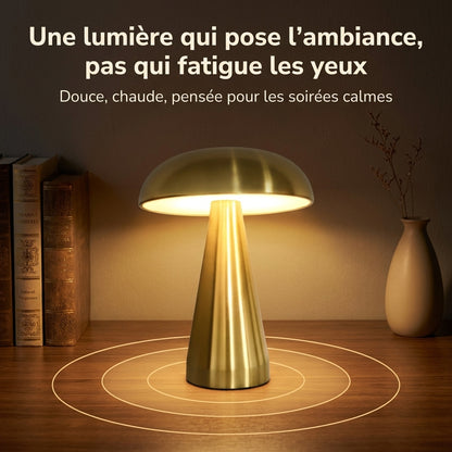 Veilleuse adulte champignon vintage métal rechargeable – ChampiAmbre