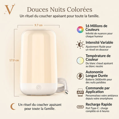 Veilleuse adulte tactile connectée rechargeable – SmartLight