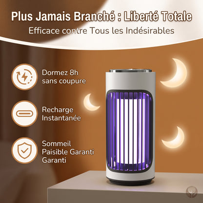 Veilleuse Anti-Moustique UV Rechargeable USB – Piège Silencieux 360° & Éclairage Doux – BugNight