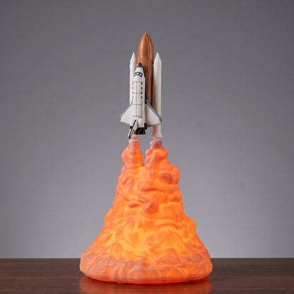 Veilleuse Astronaute Projecteur Navette Spatiale LED – Impression 3D Rechargeable USB – SpaceLaunch