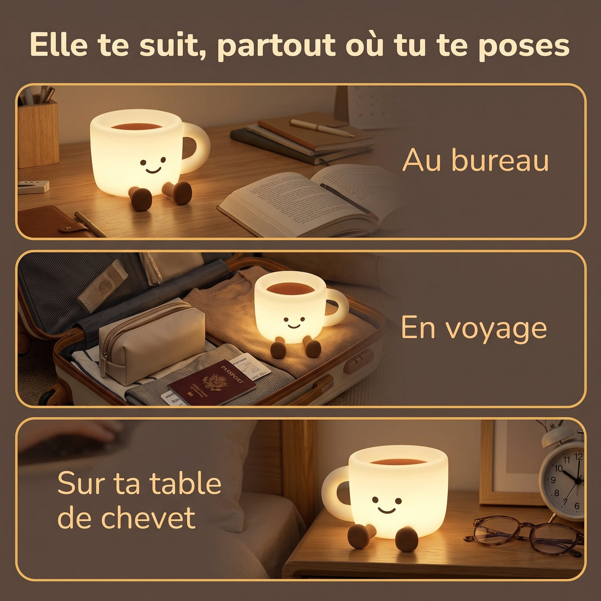 Veilleuse adulte lampe tasse silicone rechargeable – TasseDouce