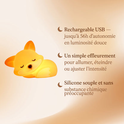 Veilleuse enfant renard silicone rechargeable – RenardDoux