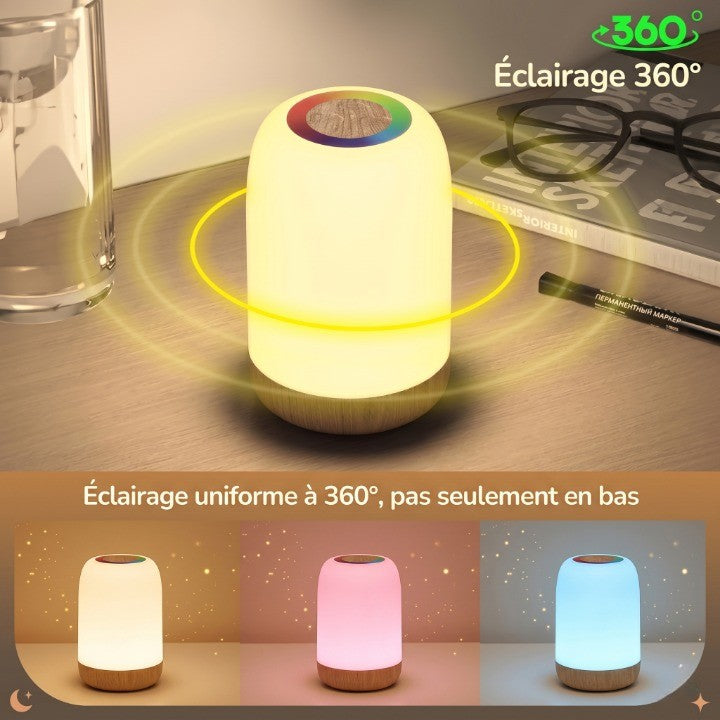 Veilleuse bébé tactile bois lumière chaude – LueurBois