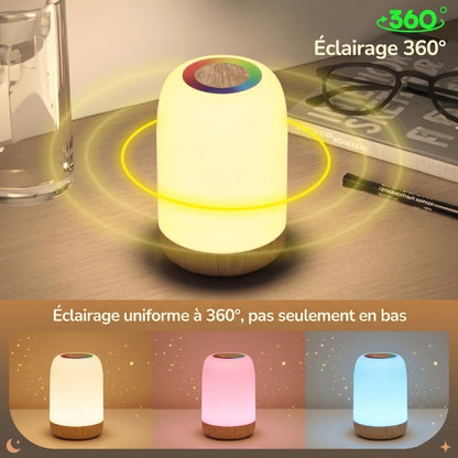 Veilleuse bébé tactile bois lumière chaude – LueurBois