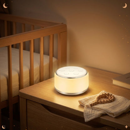 Veilleuse Bébé Machine Bruit Blanc 34 Sons 7 Couleurs Minuterie Rechargeable USB-C — SawtLuna