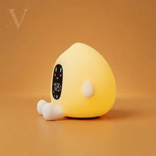 Veilleuse enfant apprentissage sommeil rechargeable – Alarme douce 9 couleurs & 6 sons – FéePêche