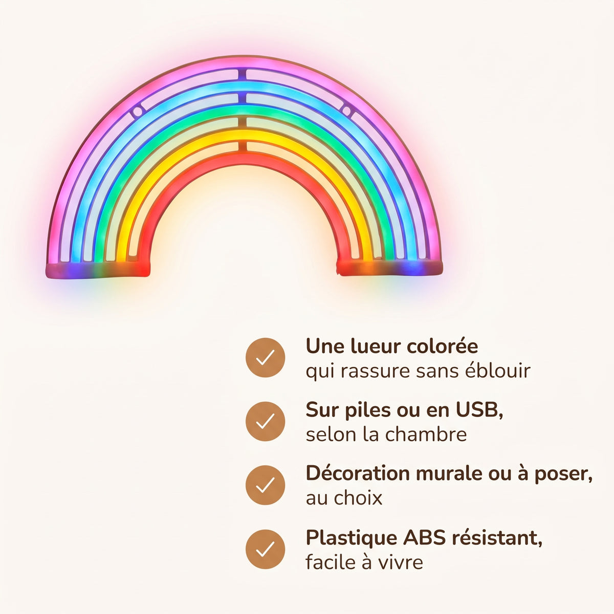 Veilleuse bébé arc-en-ciel néon – ArcCiel