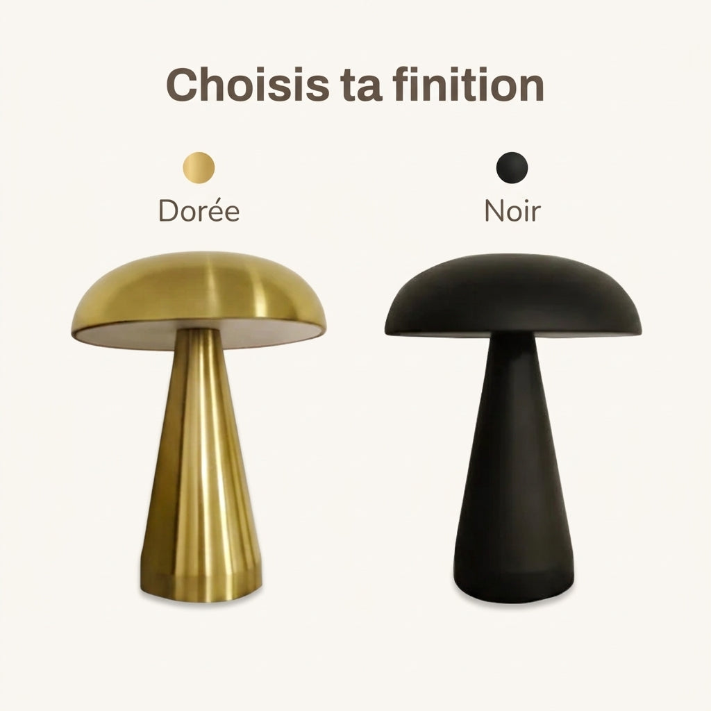 Veilleuse adulte champignon vintage métal rechargeable – ChampiAmbre