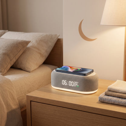 Veilleuse adulte réveil chargeur sans fil – ChargéNuit
