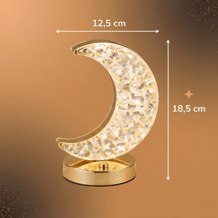 Veilleuse enfant lune cristal tactile rechargeable – LuneCristal